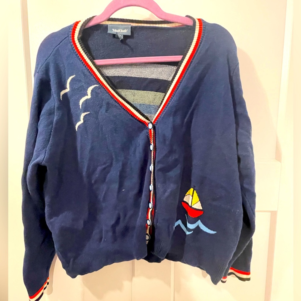 ModCloth nautical lighthouse sweater